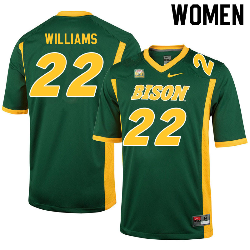 Women #22 TaMerik Williams North Dakota State Bison College Football Jerseys Sale-Green - Click Image to Close